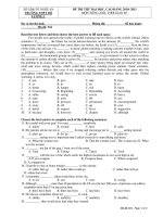 ĐỀ THI THỬ ĐẠI HỌC, CAO ĐẲNG 2010- 2011 MÔN TIẾNG ANH- THỜI GIAN 90’ - Mã đề: 334