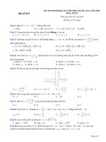 Đề thi minh họa THPT Quốc gia năm 2018 môn Toán - Mã đề 017