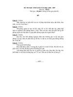 Đề thị học sinh giỏi năm 2006 - 2007 môn GDCD 9