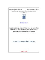 Luận văn tốt nghiệp thạc sỹ ngành quy hoạch giao thôngNGHIÊN CỨU SỰ ẢNH HƯỞNG CỦA XE RƠ MÓOC LÊN KHẢ NĂNG THÔNG HÀNH TRONG ĐIỀU KIỆN DÒNG GIAO THÔNG HỖN HỢP