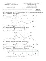 Đề kiểm tra khảo sát 8 tuần môn Toán 12 năm 2019-2020 - Trường THPT số 2 Bảo Yên (Lần 1)