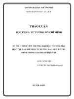 SINH VIÊN TRƯỜNG ĐẠI HỌC THƯƠNG MẠI HỌC TẬP VÀ LÀM THEO TƯ TƯỞNG ĐẠO ĐỨC HỒ CHÍ MINH TRONG GIAI ĐOẠN HIỆN NAY