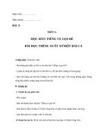 Giáo án Âm nhạc 7 bài 8: Học hát: Tiếng ve gọi hè