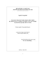 Ứng dụng Wiki ngữ nghĩa trong phát triển hệ thống quản lý thông tin khóa luận tốt nghiệp tại trường Đại học Hùng Vương
