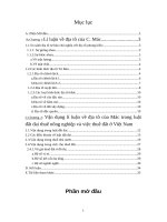 Lý luận về địa tô của cácmac và sự vận dụng vào chính sách đất đai ở việt nam hiện nay 