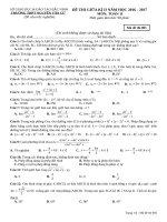 Đề thi giữa HK 2 môn Toán lớp 11 năm 2016-2017 - THPT Nguyễn Văn Cừ - Mã đề 005