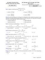 Đề kiểm tra HK1 môn Toán lớp 10 năm 2017-2018 - THPT Phan Chu Trinh - Mã đề 897