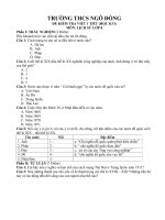 Đề kiểm tra 1 tiết HK 1 môn Lịch Sử 8 năm 2017-2018 có đáp án - Trường THCS Ngô Đồng