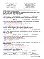 Đề thi học kì 2 môn Lịch sử lớp 6 năm 2019-2020 có đáp án - Trường THCS Gia Thụy