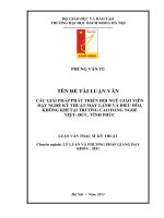Các giải pháp phát triển đội ngũ giáo viên dạy nghề kỹ thuật máy lạnh và điều hòa không khí tại trường Cao đẳng nghề Việt Đức