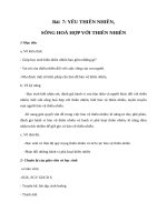 Giáo án GDCD 6 bài 7: Yêu thiên nhiên, sống hòa hợp với thiên nhiên