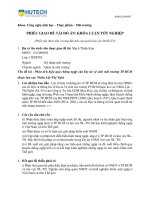 Phân tích hiệu quả chống ngập dự án vệ sinh môi trường tp Hcm lưu vực Nhiêu lộc Thị Nghè