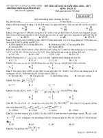 Đề thi giữa HK 2 môn Toán lớp 11 năm 2016-2017 - THPT Nguyễn Văn Cừ - Mã đề 007
