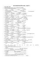 ĐỀ THI BỒI DƯỠNG HSG - TEST 7