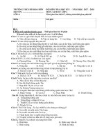 Đề thi học kì 1 môn Lịch Sử lớp 6 năm 2017-2018 có đáp án - Trường THCS Hồ Hảo Hớn