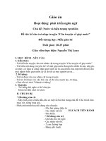 Giáo án Mầm non - Hoạt động phát triển ngôn ngữ: Kể cho trẻ nghe truyện “Câu chuyện về giọt nước”