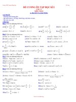 Đề cương ôn tập học kì 1 môn toán lớp 11 - GV: Nguyễn Thành Hưng