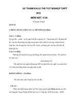 Đề tham khảo thi tốt nghiệp THPT năm 2012 môn ngữ văn đề số 24