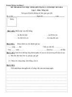 Đề thi khảo sát HSG tháng 2 môn Tiếng Việt lớp 3 năm 2013-2014 - Trường TH Gia Đông 2