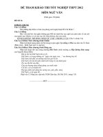 Đề tham khảo thi tốt nghiệp THPT năm 2012 môn ngữ văn đề số 16