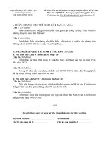 Đề thi tham khảo tốt nghiệp lịch sử 12 năm 2008 hệ trung học phổ thông phân ban