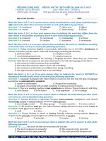 Đề KTCL ôn thi THPT Quốc gia năm 2017-2018 môn Tiếng Anh - THPT Liễn Sơn - Mã đề 94