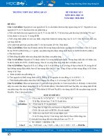 Bộ 3 đề thi HK1 môn Hóa học 10 năm 2020 có đáp án Trường THPT Bắc Nho Quan