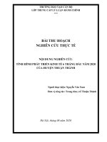 Bài thu hoạch trung cấp LLCT  TÌNH HÌNH PHÁT TRIỂN KINH tế 6 THÁNG đầu năm 2020 của HUYỆN THUẬN THÀNH