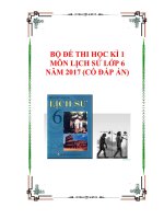 Bộ đề thi học kì 1 môn Lịch Sử lớp 6 năm 2017-2018 có đáp án