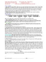 ĐỀ THI VÀ ĐÁP ÁN CHỌN HỌC SINH GIỎI MÔN HÓA  TỈNH THÁI NGUYÊN