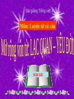 Slide bài LTVC: Mở rộng vốn từ: Lạc quan -Yêu đời - Tiếng việt 4 - GV.Lâm Ngọc Hoa