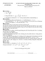 Kỳ thi tuyển sinh vào lớp 10 THPT năm học 2013 - 2014 môn toán - Sở giáo dục đào tạo Quảng Ninh