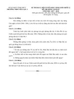 Đề thi KSCL đội tuyển HSG môn Lịch sử lớp 12 năm 2017-2018 - Sở GD&ĐT Vĩnh Phúc