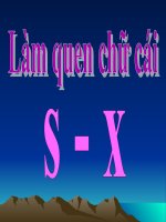 Bài giảng Mầm non: Làm quen chữ cái S-X