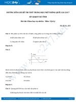 Giải chi tiết đề thi thử THPT QG 2017 môn Vật Lý của Sở GD&ĐT Hà Tĩnh