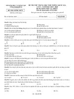 Đề thi thử THPT QG môn Sinh học lần 1 năm 2020 - Sở GD&ĐT Ninh Bình