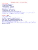 Reported speech with infinitives tom luotc