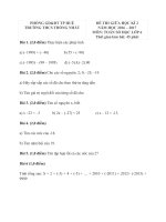 Đề thi giữa HK 2 môn Toán 6 phần số học năm 2016-2017 có đáp án - Phòng GD&ĐT TP Huế