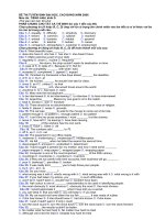 Tuyển tập đề thi tuyển sinh đại học môn tiếng anh các năm