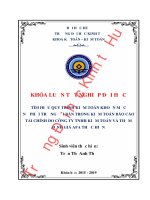 Luận văn kinh tế TÌM HIỂU QUY TRÌNH KIỂM TOÁN KHOẢN MỤC NỢ PHẢI TRẢ NGƯỜI BÁN TRONG KIỂM TOÁN BÁO CÁO TÀI CHÍNH