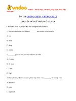 Trắc nghiệm Tiếng Anh trình độ C có đáp án số 33