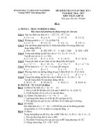 2 Đề kiểm tra HK 1 môn Toán lớp 10 năm 2017 - THPT Trần Quang Khải