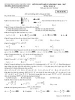 Đề thi giữa HK 2 môn Toán lớp 11 năm 2016-2017 - THPT Nguyễn Văn Cừ - Mã đề 002