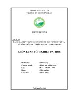 Đánh giá hiện trạng sử dụng thuốc bảo vệ thực vật tại xã vĩnh phúc huyện bắc quang tỉnh hà giang 
