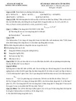 ĐỀ THI VÀ ĐÁP ÁN CHỌN HỌC SINH GIỎI MÔN HÓA  TỈNH NGHỆ AN