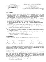 ĐỀ THI VÀ ĐÁP ÁN CHỌN HỌC SINH GIỎI TỈNH MÔN HÓA