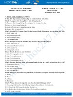 Đề kiểm tra HK1 môn Tin học 9 năm 2018 - 2019 Trường THCS Tam Quan Bắc