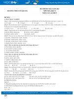 Bộ 5 đề thi HK2 môn Hóa học 8 có đáp án năm 2021 Trường THCS Tân Quang