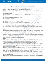 Ôn tập kiểm tra 1 tiết Chương Nito - Photpho môn Hóa học 11 năm 2019-2020