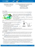 Đề thi HSG môn Hóa học 9 năm 2019 - Thành phố Hồ Chí Minh